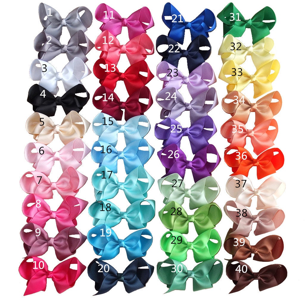 Set of 1040 pcs4''Hair Bows WITH ClipYOU PICK Etsy