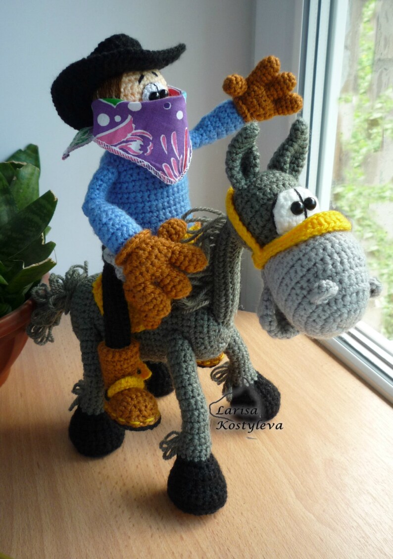 Crochet pattern Cowboy amigurumi doll English Etsy