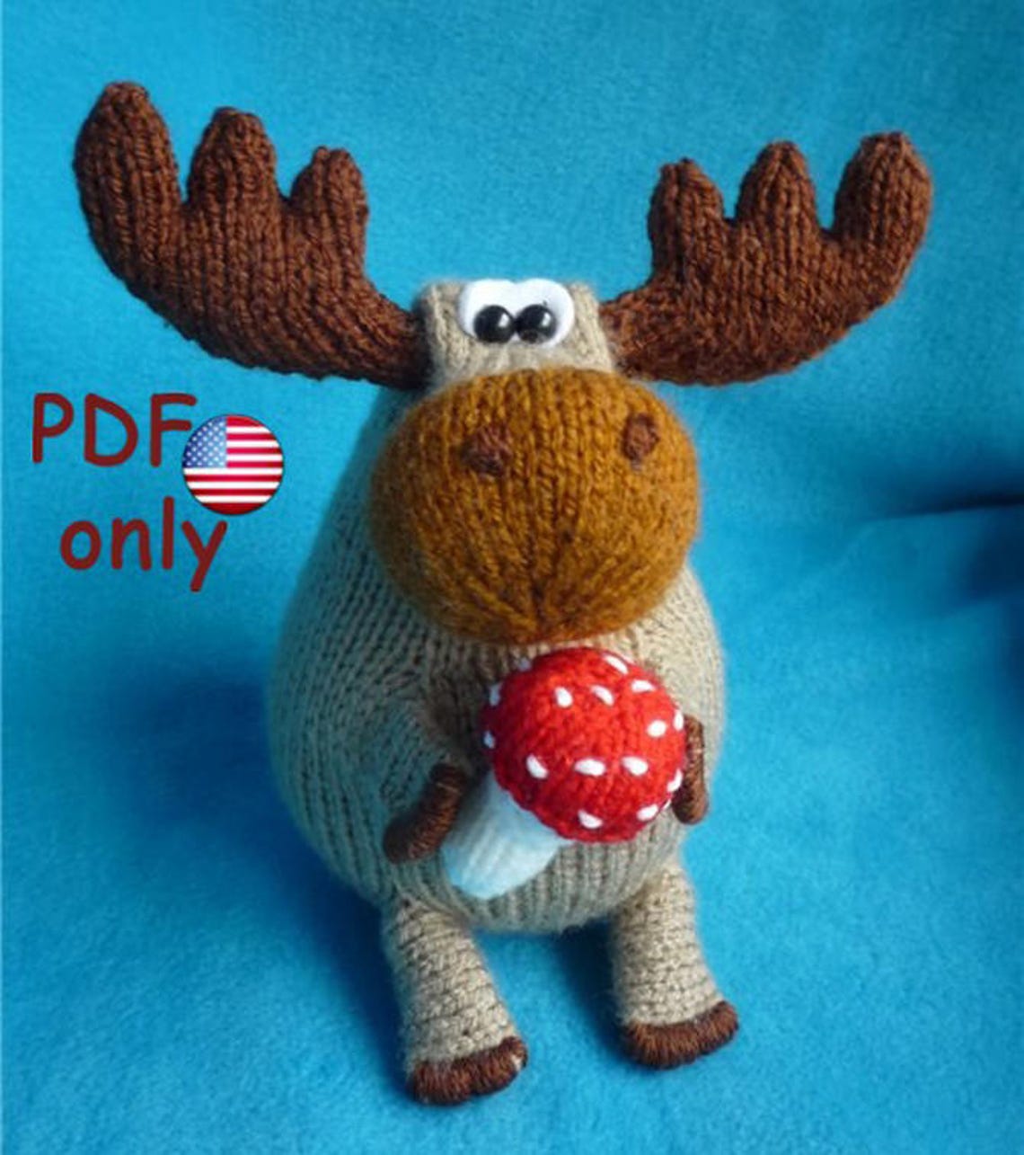 Knitting pattern Moose amigurumi animal Etsy