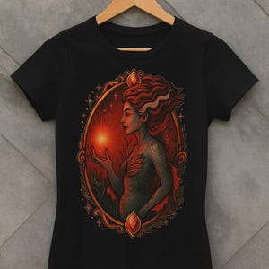 Dark Mermaid Serpent T-Shirt – Gothic Sea Witch Fantasy Shirt – Creepy Mythical Creature Tee – On The Creepy Side