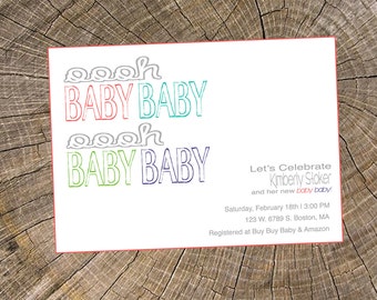Oooh Baby Baby, Girl Shower Invitation