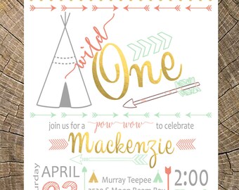 Wild One Birthday Invitation