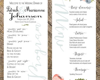 Wedding Menu and Program