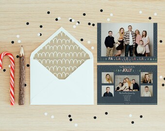 Custom Christmas Card (Holiday Card, Fa la la la la, Merry Christmas, Greeting Card)
