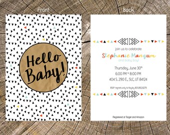Geometric Baby Shower Invitation