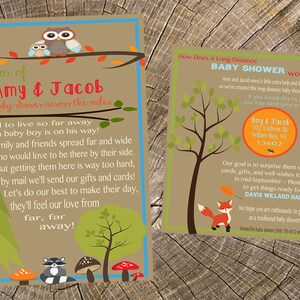 Baby Boy Lange Afstand Baby Shower-5x7 Uitnodiging en 5x5 Insert Card