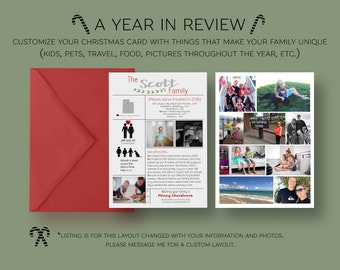Year in Review Christmas Card (Custom Holiday Card)