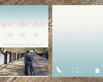 Save The Date Wedding Invitation and RSVP