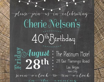 Classy Birthday Invitation (customize to any age)
