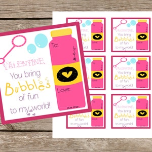 Bubble Valentine-Digital File-Instant Download