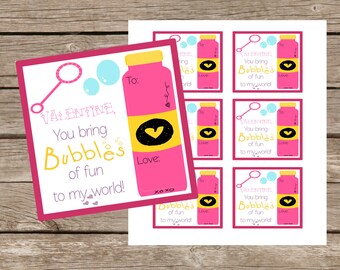 Bubble Valentine-Digital File-Instant Download