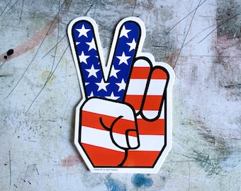 Pegatina de vinilo Peace Y2K / Comisariada por Rad Patch Co