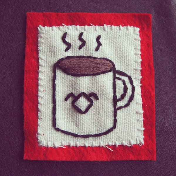 Damn Fine Coffee Twin Peaks Hand Embroidered Patch by RAD Boutique