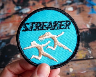 Parche de motocicleta Streaker vintage de la década de 1980 / Comisariado por Rad Patch Co