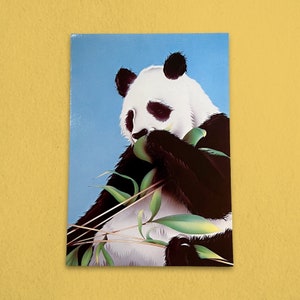 Vintage 1980er Jahre Panda Postkarte | Kuratiert von Rad Patch Co