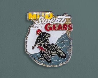 Vintage Mud Sweat & Gears Enamel Pin / Seleccionado por Rad Patch Co