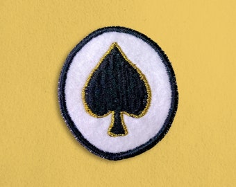 Parche bordado Ace of Spades Freemotion / Hecho a mano por Rad Patch Co