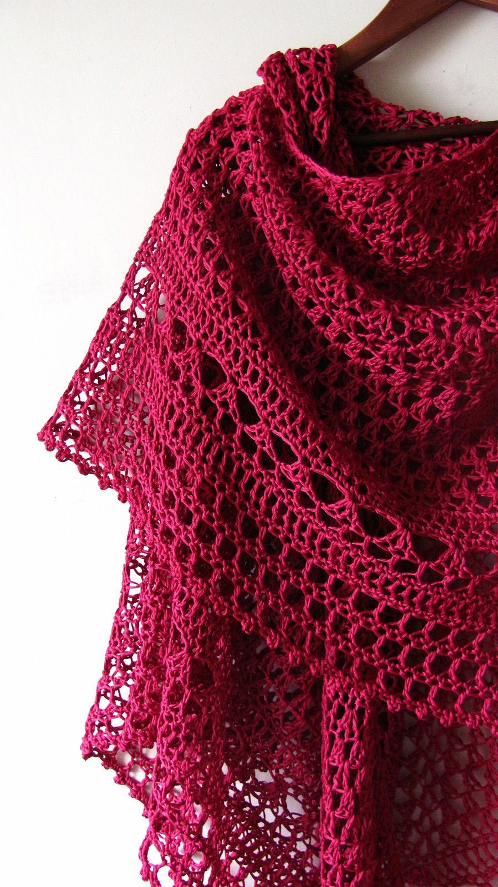 Crochet Shawl Kit DIY Kit Hourglass Shawl Etsy