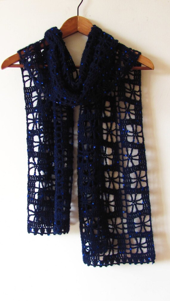 filet crochet scarf pattern
