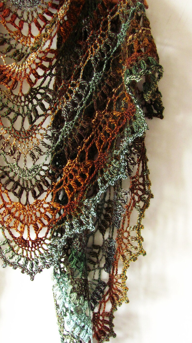 Crochet Shawl Pattern Fall River Shawl easy beginner Etsy