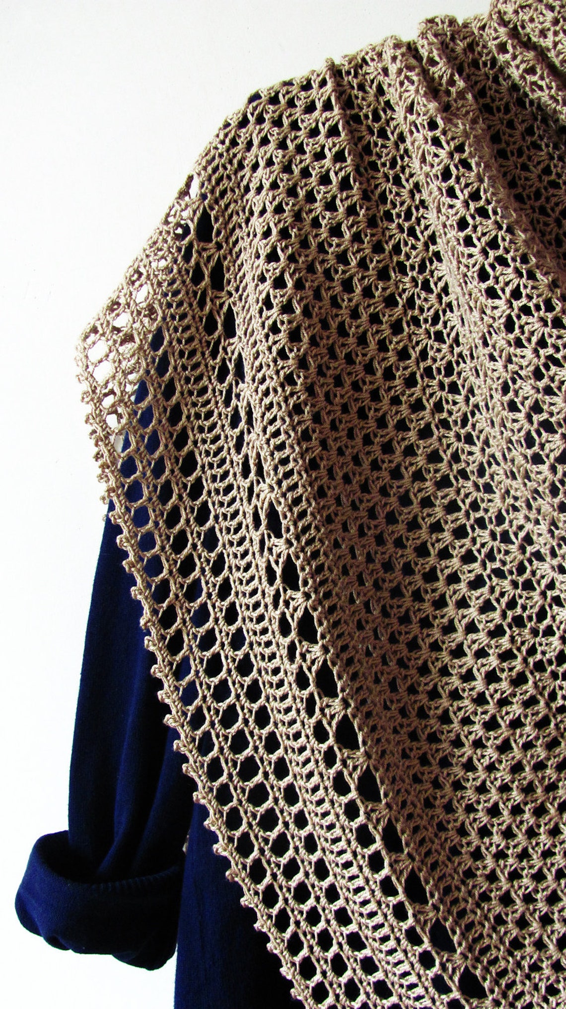 Crochet Shawl Pattern Hourglass Shawl easy crochet pattern | Etsy