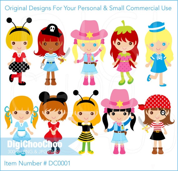 Items similar to Party Girls Clip Art, For Personal and Small ...