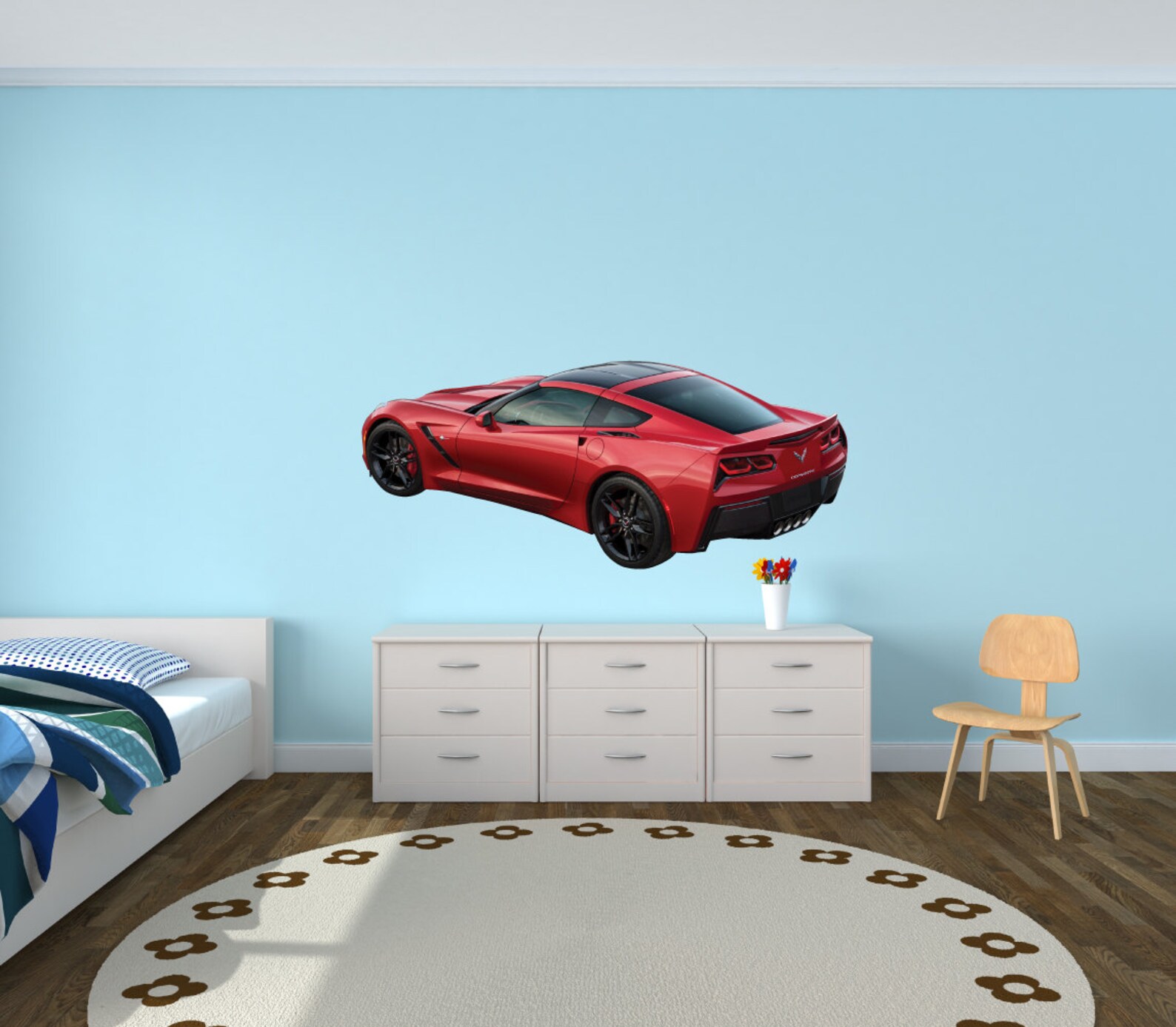 Car Wall Decals Sports Car Wall Sticker Car Wall Decor Red Etsy