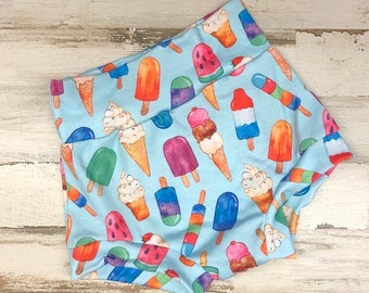Ice Cream Baby Bloomers,Popsicle Baby Bloomers diaper cover Monogrammed baby bloomers personalized Toddler bloomers