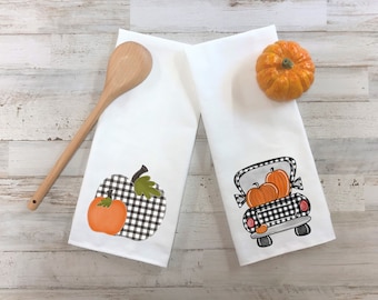 autumn dish towels