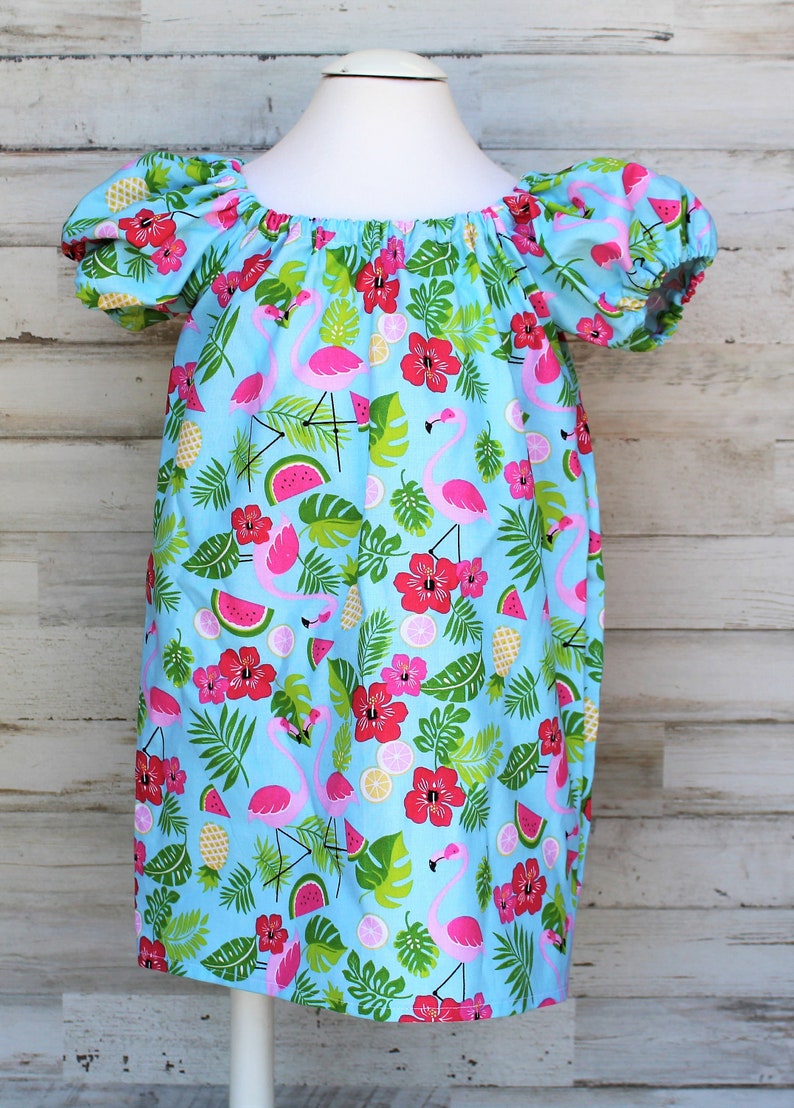 Flamingo Peasant dress Newborn to girls 1112 fruit dress summer outfits summer dress