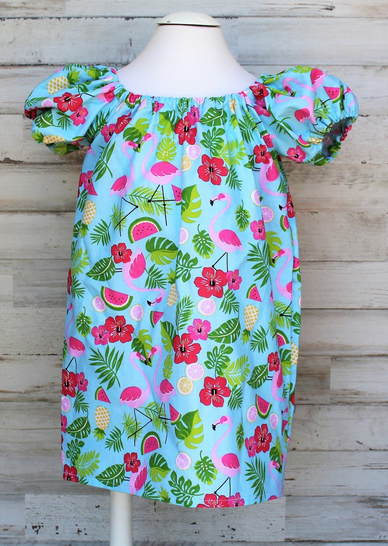 Flamingo Peasant dress Newborn to girls 1112 fruit dress summer outfits summer dress