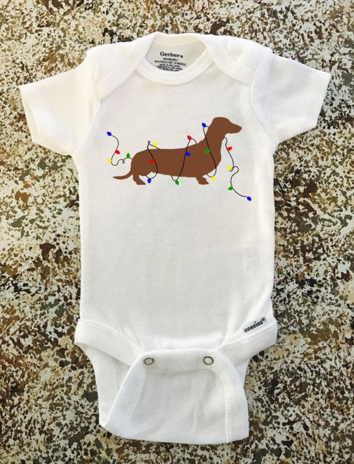 Santa Paws Dachshund ONESIE ® brand Gerber Onesie Bodysuit Etsy