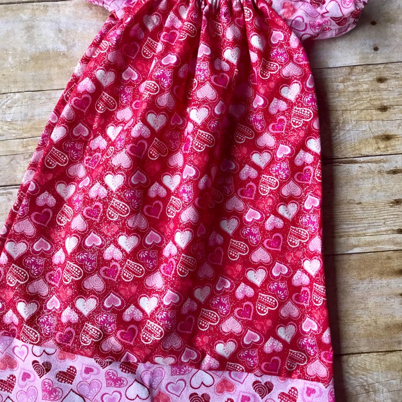 Newborn to girls 1112 Glittering Hearts Valentine/'s Day peasant dress Valentine/'s outfits Valentine/'s Day dresses