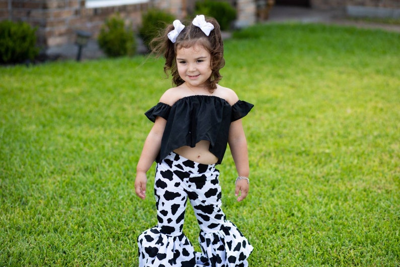 cow print bell bottoms womens