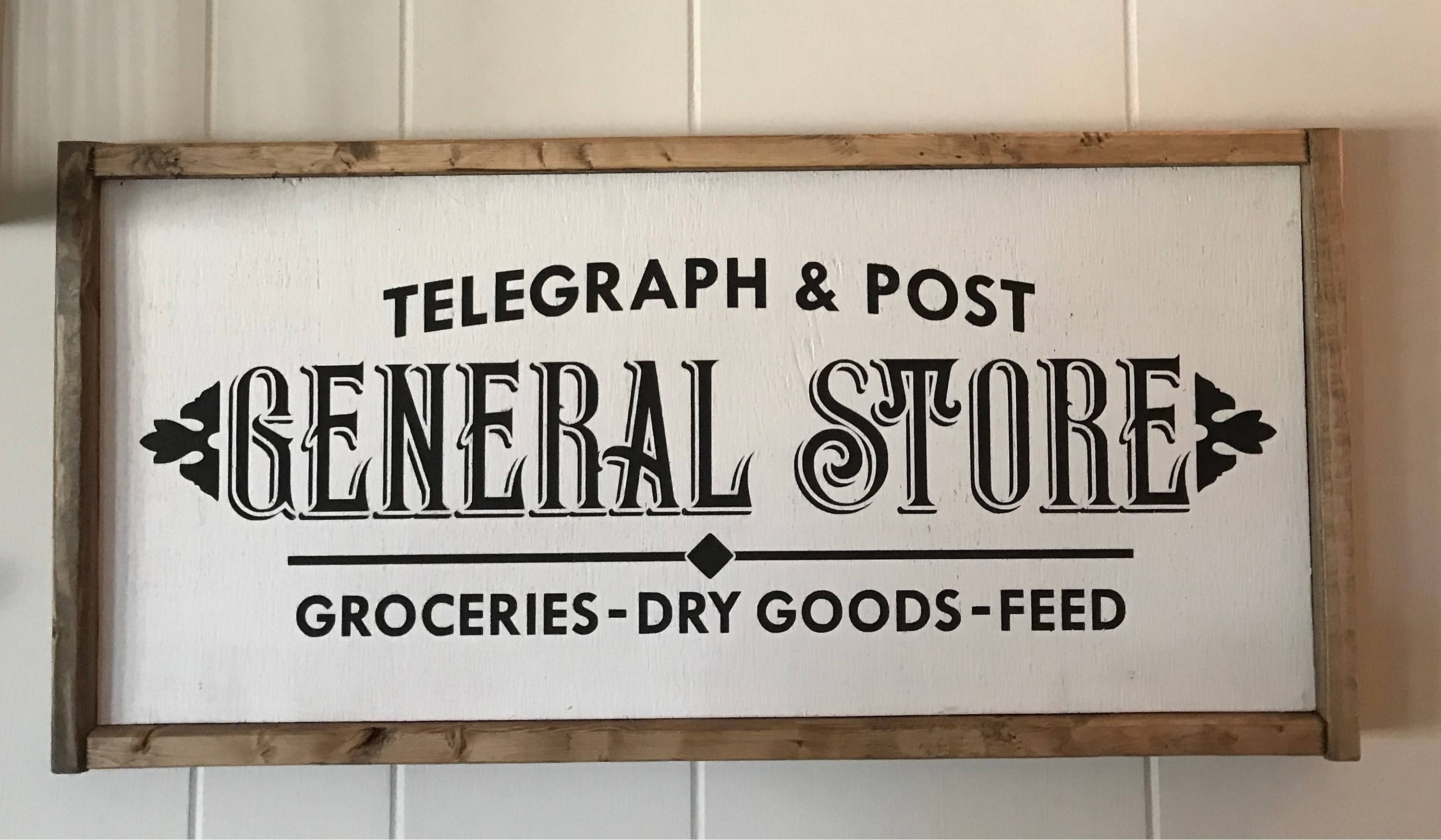 General Store sign Farmhouse wall art Farmhouse kitchen Etsy