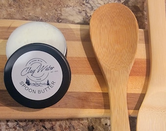 Mantequilla de cuchara artesanal / Acondicionador de madera con aceite de coco y cera de abejas / Cuidado natural de utensilios y tablas de cortar / Abrillantador de madera no tóxico