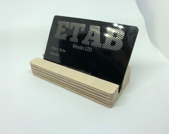 Wooden Desktop Business Card holder Ply Wood Reception Networking