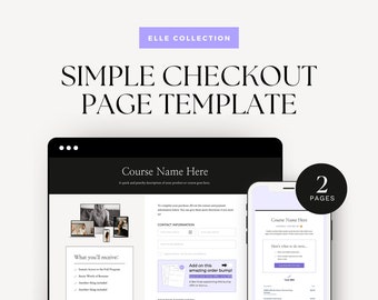 Thrivecart Simple Checkout Page Template | Elle Collection