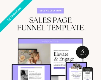 Thrivecart Sales Funnel Template: Elle Collection (4-Page Template Kit)