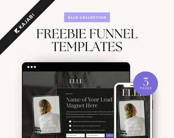 Kajabi Freebie Funnel Template Kit for Online Course Creators | Kajabi Lead Funnel Templates | Launch Sales Funnel Templates | ELLE