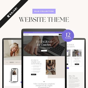 Kajabi Website Template for Coaches and Online Course Creators | ELLE