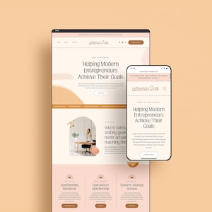 Kajabi Website Template for Coaches and Online Course Creators | ATHENA