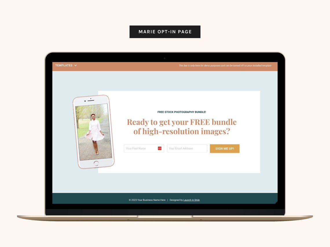 Kajabi Freebie Funnel Template Kit: Marie Opt-in, Thank You, Tripwire ...