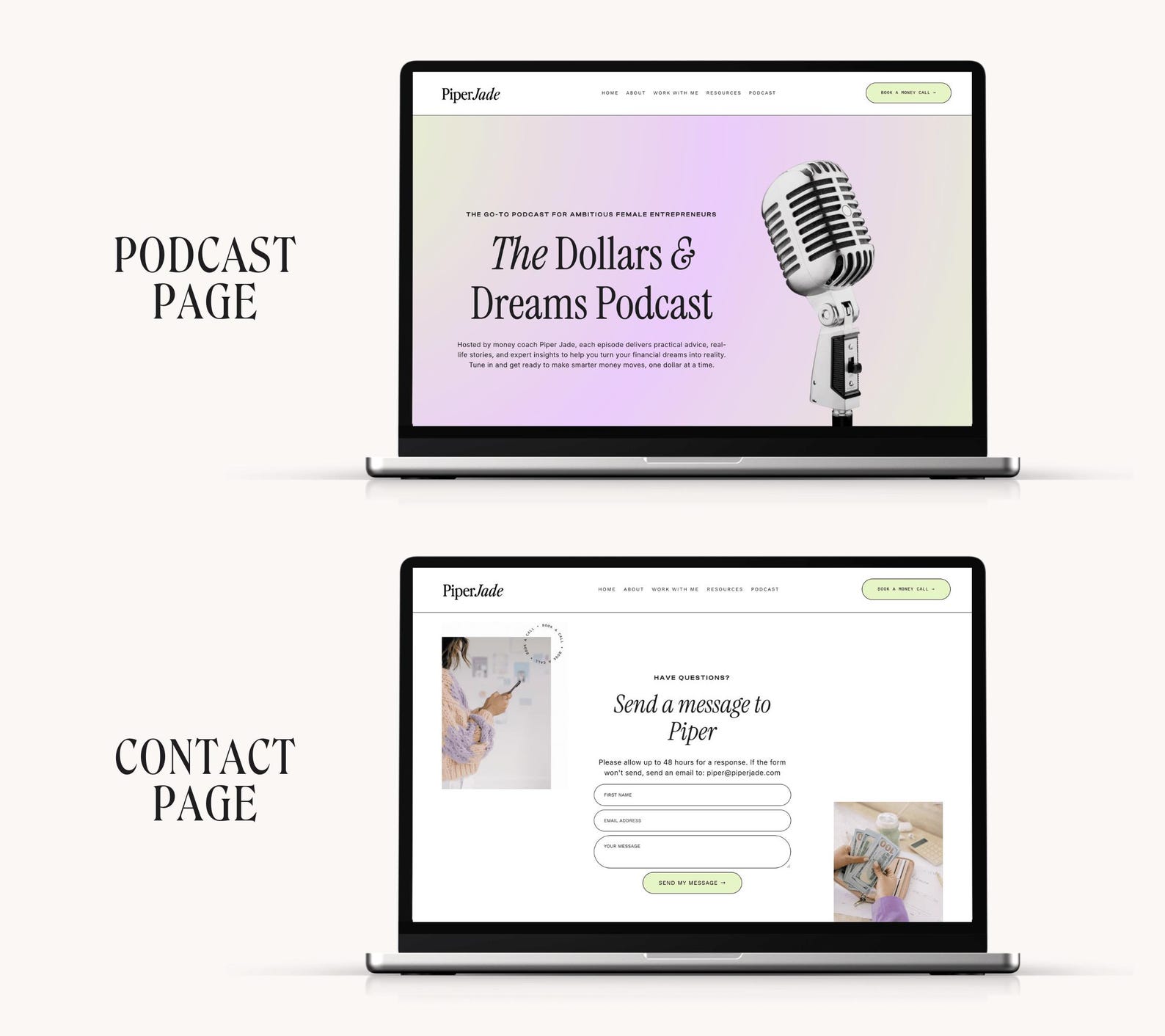 Kajabi Website Template for Coaches and Online Course Creators PIPER