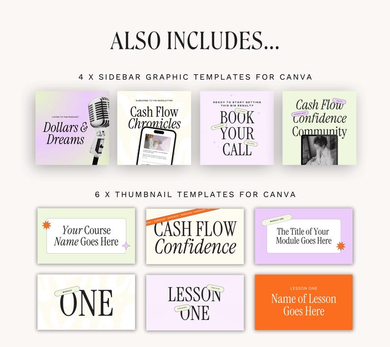 Module Course Tile Canva Design Sample MAYA Kajabi Course Template With Canva Thumbnails - Etsy
