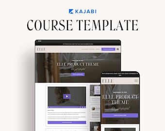Elle Kajabi Course Template with Canva Thumbnails