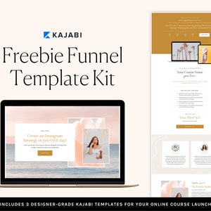 Kajabi Freebie Funnel Template Kit for Online Course Creators | Kajabi Lead Funnel Templates | Launch Sales Funnel Templates | EMMA
