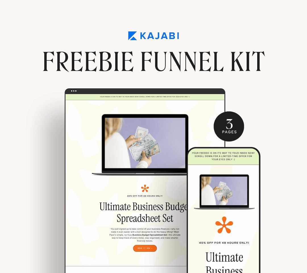 Piper Kajabi Freebie Funnel Template Kit | Lead Magnet & Tripwire Sales ...