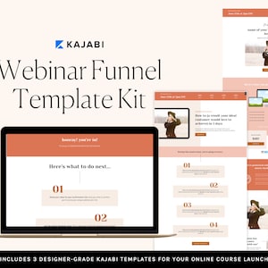 Kajabi Webinar Funnel Template Kit for Online Course Creators | Launch Sales Funnel Templates | MAYA
