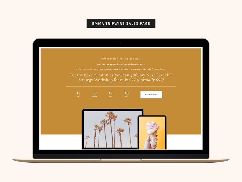 Kajabi Freebie Funnel Template Kit: Emma Sales Funnel - Etsy